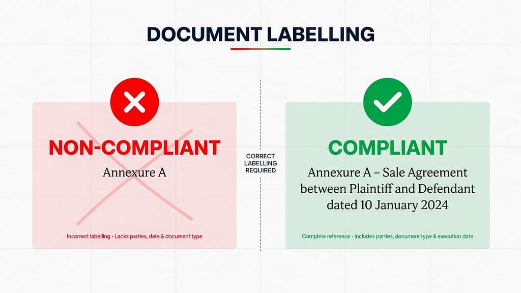 Alongside the compliant/non-compliant label examples by Comeinc Communications